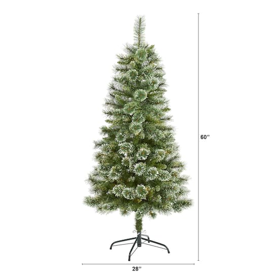 5ft. Unlit Wisconsin Slim Snow Tip Pine Artificial Christmas Tree